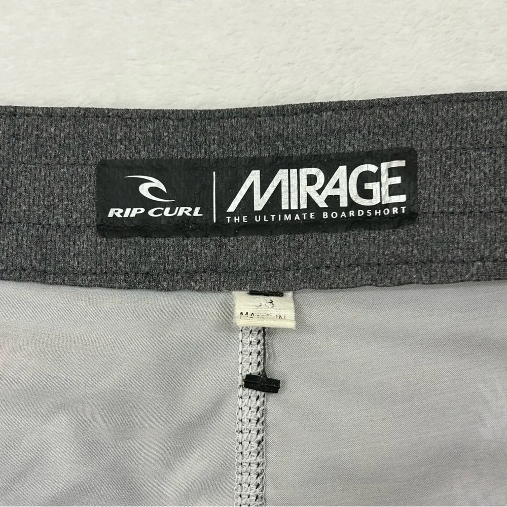 Rip Curl Mirage Black Striped Pineapple Design Surf Swim Trunks Board Shorts 38